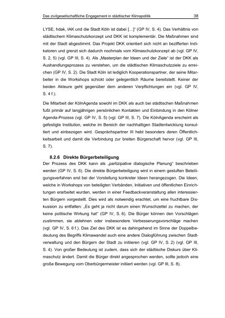 Das zivilgesellschaftliche Engagement in städtischer Klimapolitik.