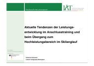 Aktuelle Tendenzen der Leistungs- entwicklung im ...