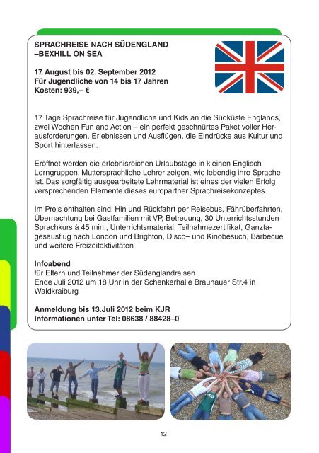 Jahresprogramm 2012 - Kreisjugendring Mühldorf