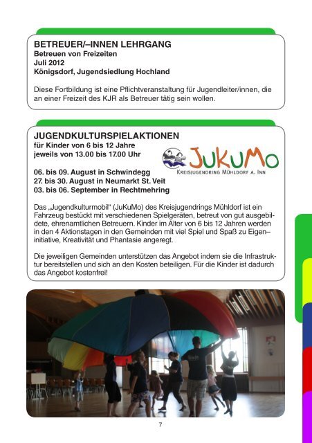 Jahresprogramm 2012 - Kreisjugendring Mühldorf