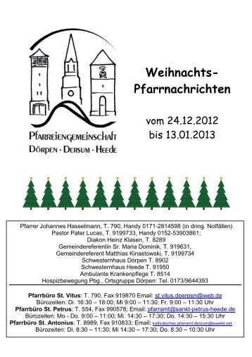 Weihnachst-Pfarrnachrichten ab 24.12.2012 - St. Vitus Dörpen