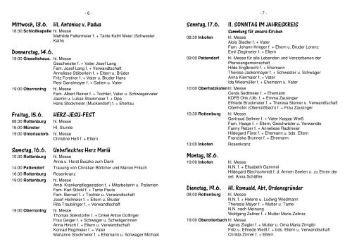 Pfarrbrief 03.06. - Pfarrei Rottenburg an der Laaber