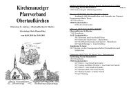 Kirchenanzeiger Pfarrverband Obertaufkirchen