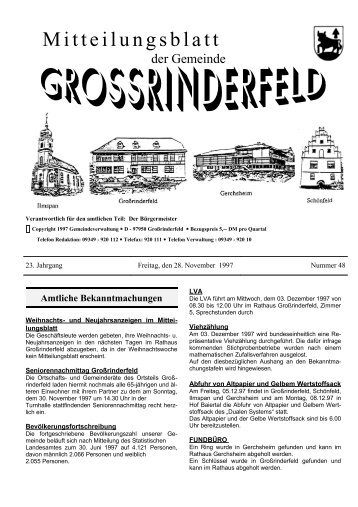 Mitteilungsblatt - Großrinderfeld