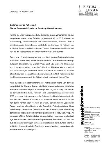 Presseinformation Bistum Essen (3 Seiten, PDF, 105 kb