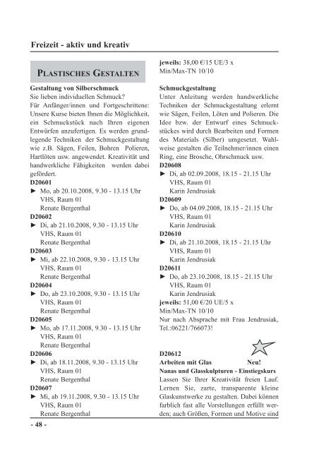 Deckblatt II-2008 dünkelgrün Internet:Layout 1.qxd - Volkshochschule