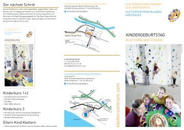 Prospekt in druckbarer Version (pdf - 0.8M) - Kletterzentrum Milandia