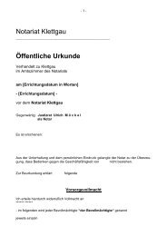Notariat Klettgau Öffentliche Urkunde
