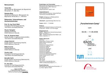 Programm Fo-Camp EADS und TU München _3