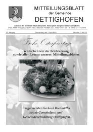 Frohe Osterfeiertage - Gemeinde Dettighofen