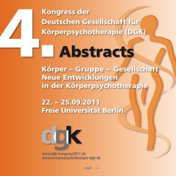 4. Abstracts - Deutsche Gesellschaft für Körperpsychotherapie e.V.