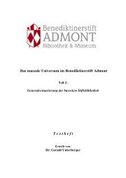 Das museale Universum im Benediktinerstift Admont T e x t h e f t