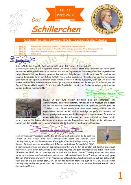 Aktuelle Ausgabe - Realschule Friedrich Schiller
