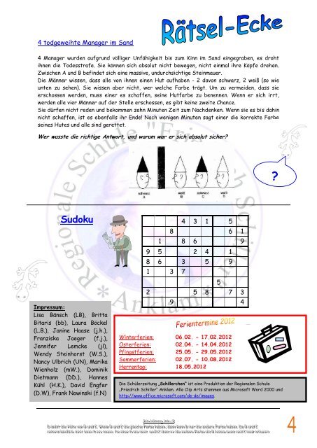 Aktuelle Ausgabe - Realschule Friedrich Schiller