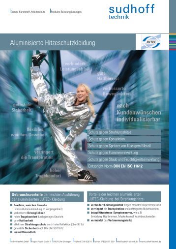 Aluminisierte Hitzeschutzkleidung - sudhoff technik GmbH