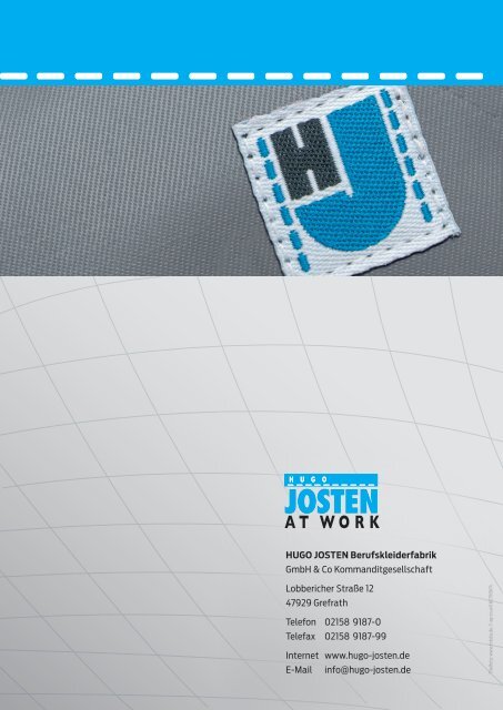 www .hu g o-jo sten.de - Hugo Josten Berufskleiderfabrik GmbH & Co