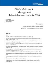 Jahresinhaltsverzeichnis 2010 - Productivity Management