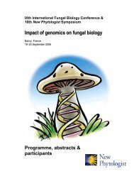 IXth International Fungal Biology Conference & - New Phytologist Trust