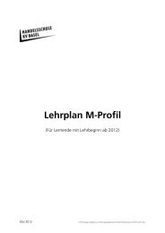 Lehrplan M-Profil - HKV Basel