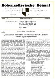 Hohenzollerische Heimat - Hohenzollerischer Geschichtsverein