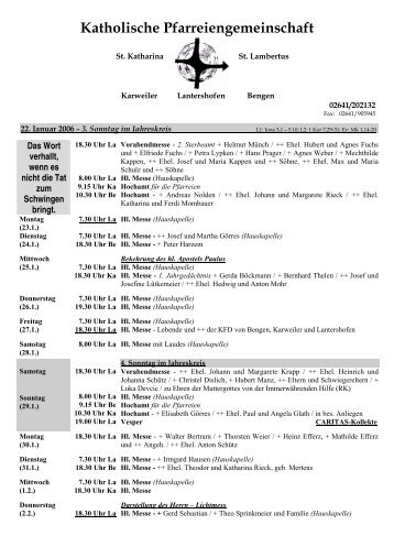 Katholische Pfarreiengemeinschaft - Lantershofen.de