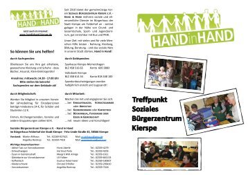 Hand in Hand - Flyer - Stadt Kierspe