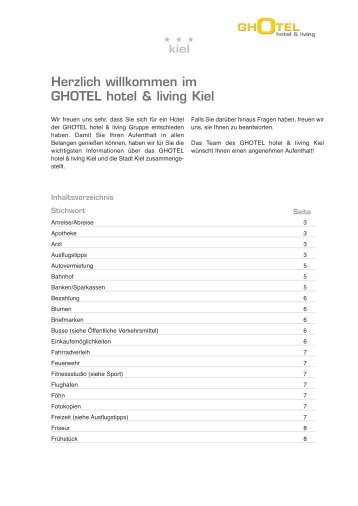 Gästeinformationen von A – Z - GHOTEL hotel & living