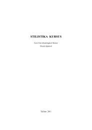STILISTIKA KURSUS - Eesti Ettevõtluskõrgkool Mainor