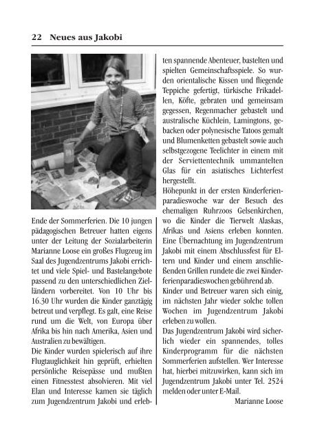 Ausgabe 2 / 2010 - Evangelische Kirchengemeinde Jakobi zu Rheine