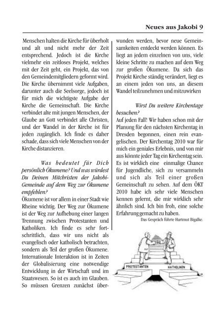 Ausgabe 2 / 2010 - Evangelische Kirchengemeinde Jakobi zu Rheine