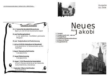 Ausgabe 2 / 2008 - Evangelische Kirchengemeinde Jakobi zu Rheine