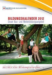 bildungskalender 2012 - Paritätisches Bildungswerk Sachsen-Anhalt