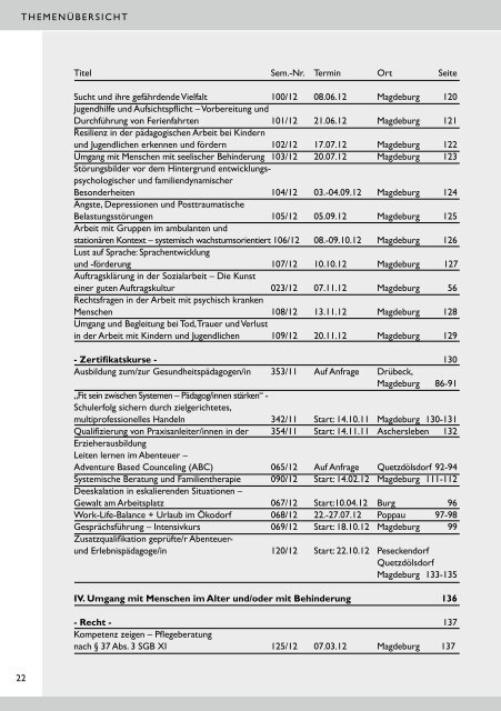 bildungskalender 2012 - Paritätisches Bildungswerk Sachsen-Anhalt