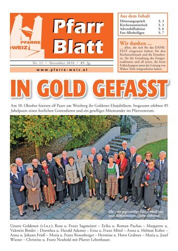 Pfarrblatt November 2010.indd - Pfarrverband Weiz