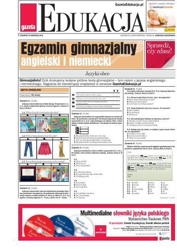 Egzamin gimnazjalny Egzamin gimnazjalny - Gazeta.pl