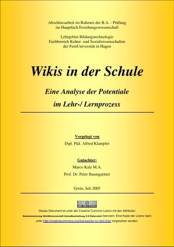 Wikis in der Schule-Klampfer liz - Dr. Daniela Reimann