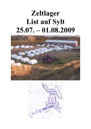 Zeltlager List auf Sylt 25.07. – 01.08.2009 - Jugendfeuerwehr ...