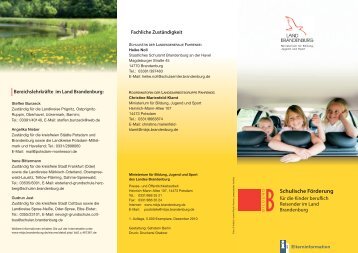 Flyer Schulische Förderung für die Kinder beruflich Reisender