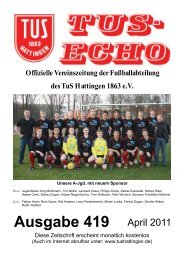 Ausgabe 419 April 2011 - TuS Hattingen 1863 eV
