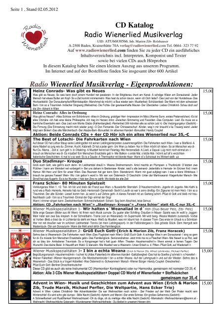 Idea Of Wienerlieder von gestern und heute 3er cd box PDF