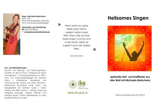 folder heilsames singen ws 2012_2013.pdf - Haar und Kunst