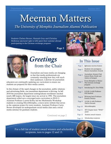 Meeman Matters - University of Memphis