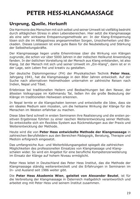 Jahresprogramm 2013 PDF Download - Peter Hess Akademie Wien