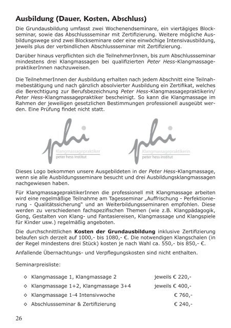 Jahresprogramm 2013 PDF Download - Peter Hess Akademie Wien