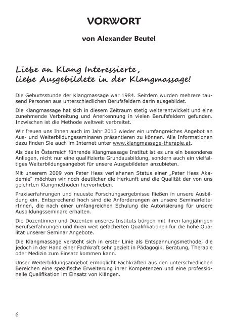 Jahresprogramm 2013 PDF Download - Peter Hess Akademie Wien