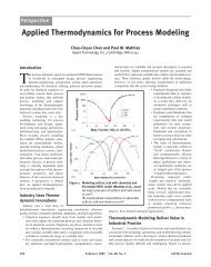 Applied Thermodynamics for Process Modeling