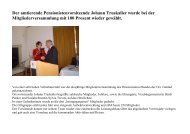 Mitgliederversammlung des Pensionistenverbandes der OG. Gmünd ...