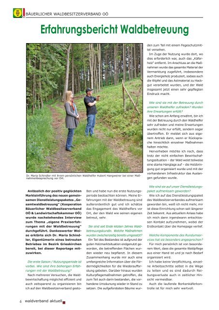 Erfahrungsbericht Waldbetreuung Krananhänger Wald unter ...