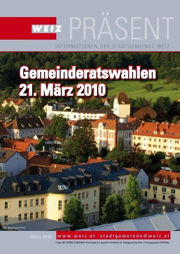 Gemeinderatswahlen 21. März 2010 Gemeinderatswahlen ... - Weiz