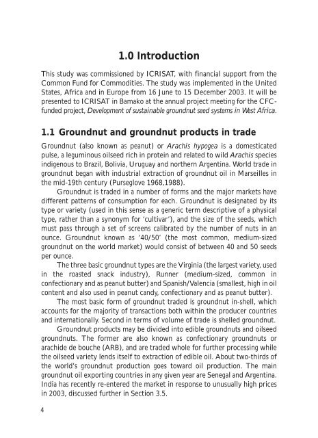 Market Prospects for Groundnut in West Africa COMMON FUND ...